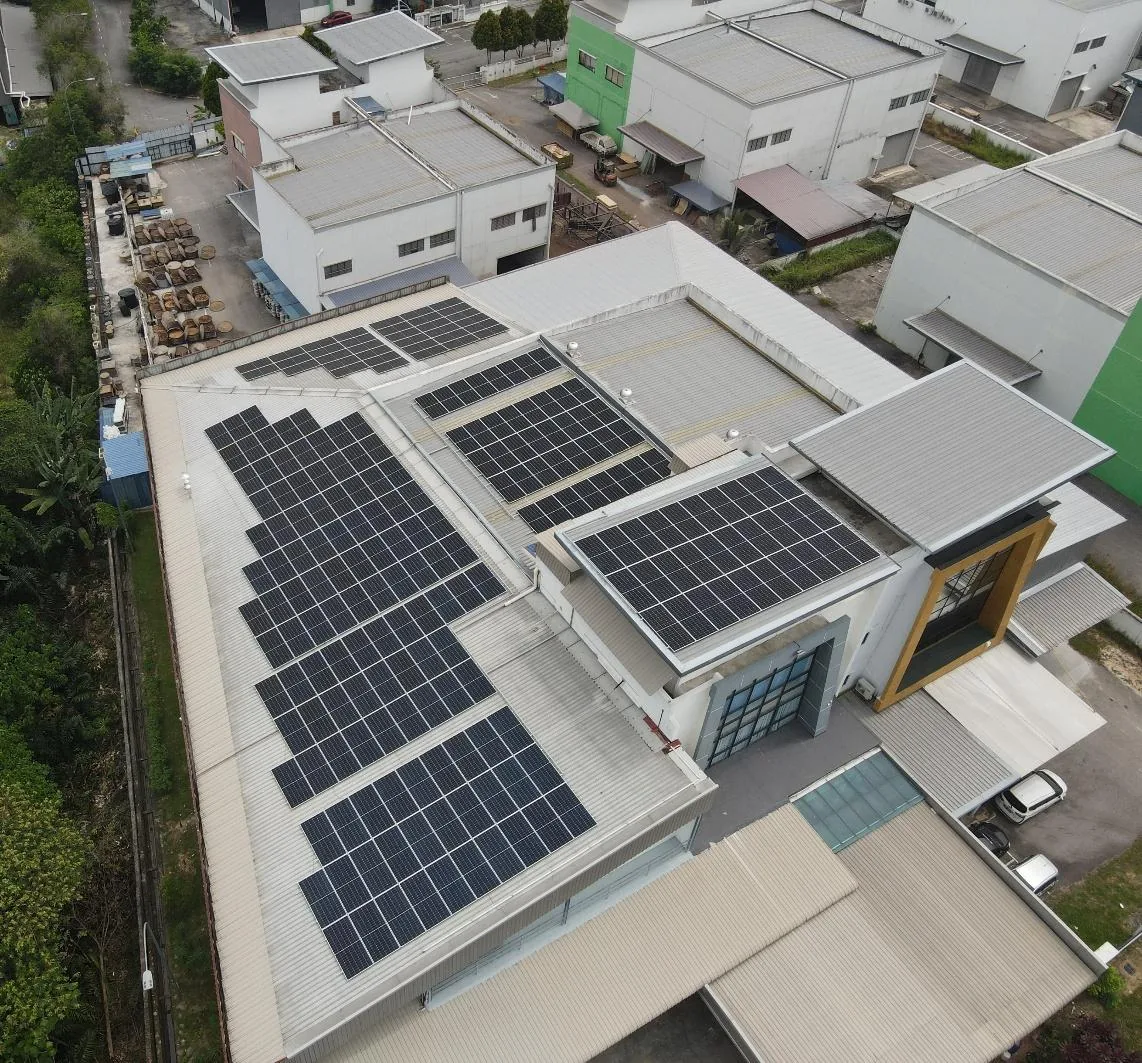 Solar photovoltaic installation at Albatross Group, Beranang, Selangor