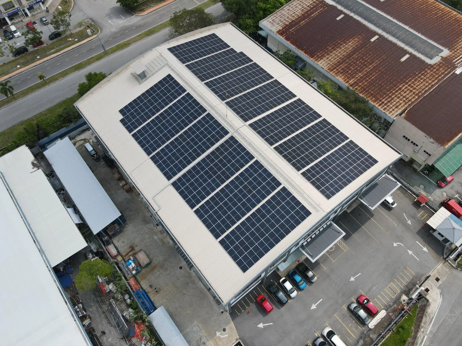Solar photovoltaic installation at Far Go Industries, Shah Alam, Selangor