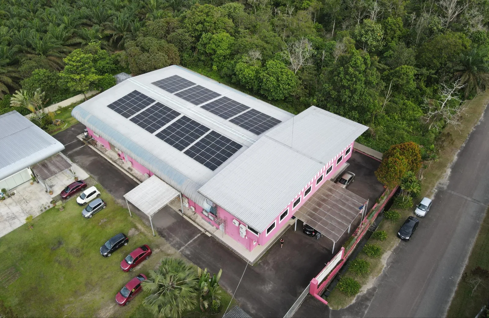 Solar photovoltaic installation at Jamaree Enterprise, Bandar Tenggara, Johor