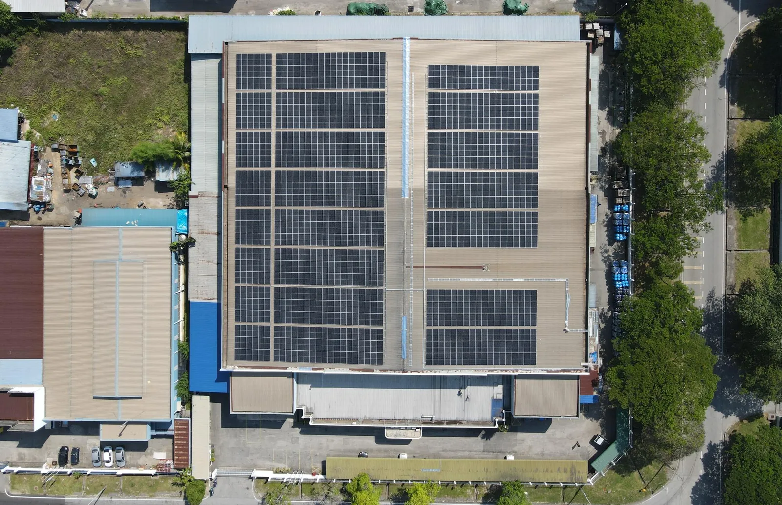 Solar photovoltaic installation at Ken Prima Cosmeceutical, Perai, Penang