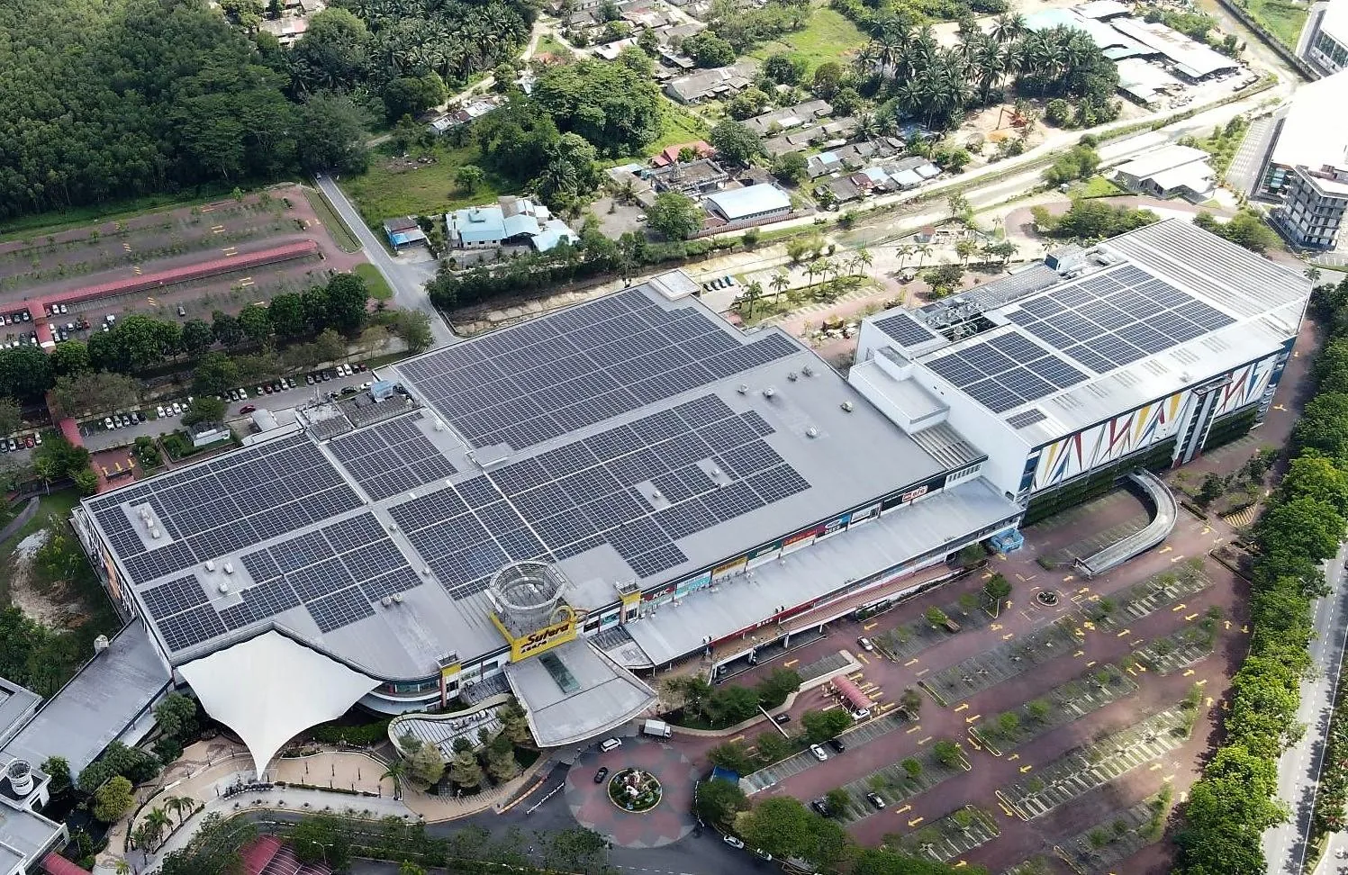 Solar photovoltaic installation at Sutera Mall, Skudai, Johor